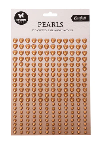 Studio Light Self-Adhesive Pearls Copper Hearts Essentials 140x230x4mm 240 PC nr.05