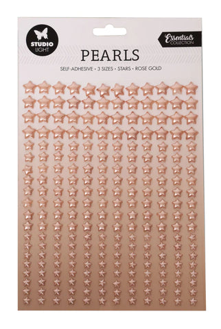 Studio Light Self-Adhesive Pearls Rose Gold Stars Essentials 140x230x4mm 240 PC nr.10