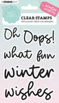 Studio Light Clear Stamp Quotes Large Winter Wishes Sweet Stories 105x148x3mm 1 PC nr.162