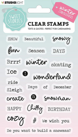 Studio Light Clear Stamp Quotes Small Winter Season Sweet Stories 105x148x3mm 1 PC nr.163