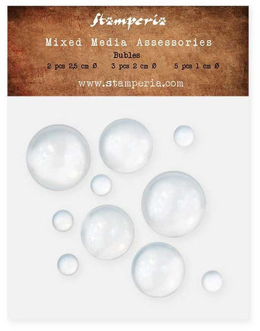 Stamperia Mixed Media Accessories, Big Bubbles (10pc)