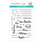 Spellbinders Perfect Pie Sentiments & Fillings Clear Stamp Set from the Pie Perfection Collection