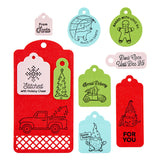 Spellbinders Handmade Gift Tags Clear Stamp Set from the Tinsel Time Collection