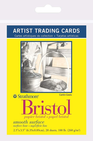 Strathmore Artist Trading Cards, 2.5" x 3.5" - 300 Series Smooth Bristol