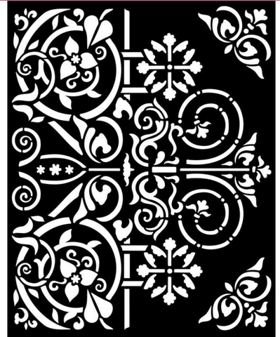 Stamperia Thick stencil cm 20X25 - Magic Forest door ornaments