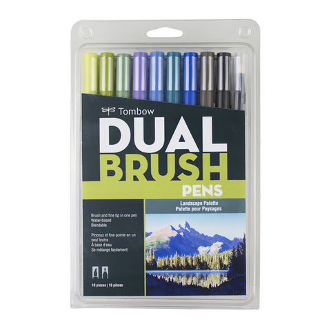 Tombow Dual Brush Pen 10 Color Set, Landscape