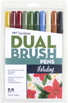 Tombow Dual Brush Pen 10 Color Set, Holiday