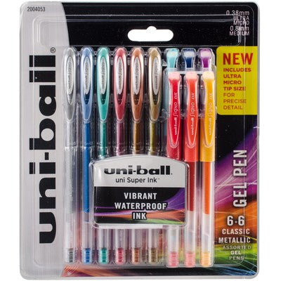 Uni-ball Signo Gelstick Pen Set, .38mm/.7mm (12 Colors)
