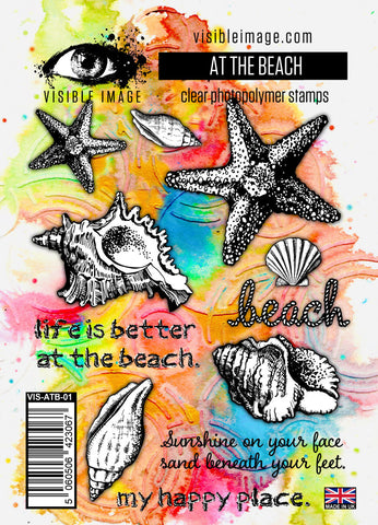S50 Visible Image At the Beach Stamps Set