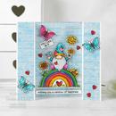 Woodware Clear Singles - Rainbow Gnome 4 in x 6 in Stamp