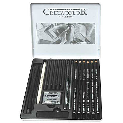 Cretacolor Black Box Drawing Set, 20 Pieces