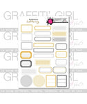 Graffiti Girl die cuts page - Lettering