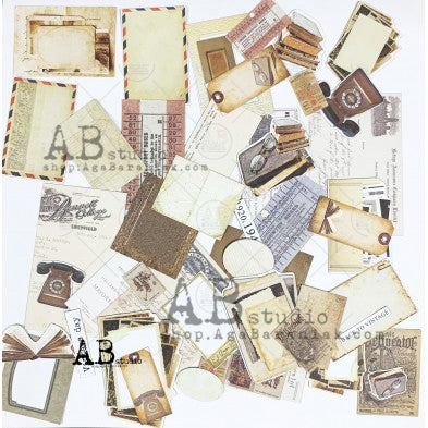 AB Studio Die-cuts ID-2 (49 pcs.) - Vintage elements