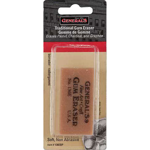 General Pencil Gum Eraser, 2"W x 1"D x 1"H