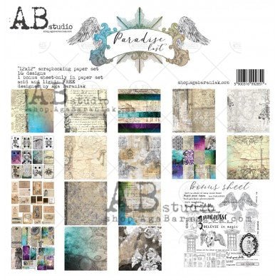 AB Studio 12"x12" Paper Collection (8 Pages + bonus) - Paradise Lost