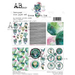AB Studio Découpage Rice paper set 6x A4 "Green bubble tea