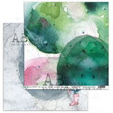 AB Studio 12"x12" Paper Collection (8 Pages + bonus) - Green bubble tea