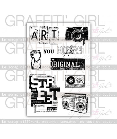 Graffiti Girl  - Tampons Transparents Modernland Transparent Stamps